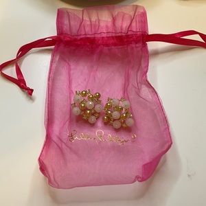 Lilly Pulitzer pink bubbles earrings